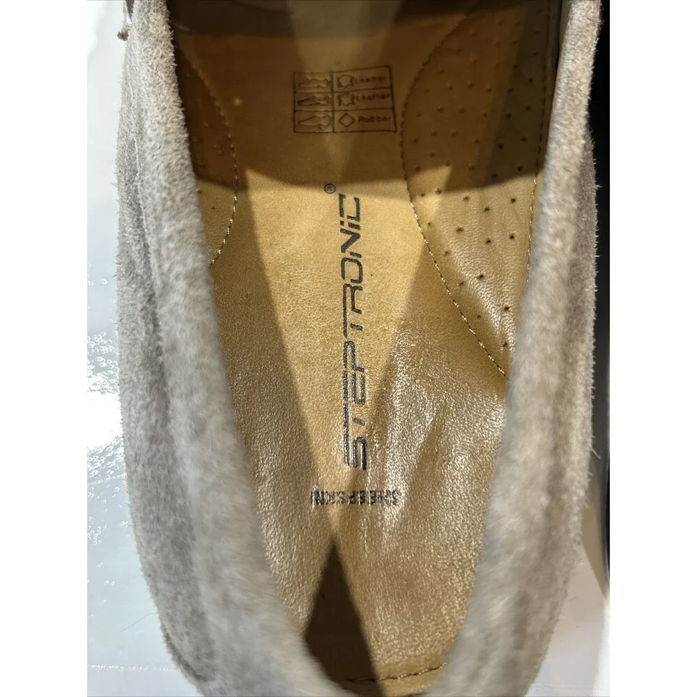 Steptronic Men's 46 Suede Sheepskin Soft Comfort Loafers Shoes Monterey